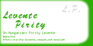 levente pirity business card